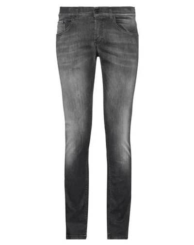 Dondup Man Jeans Black Size 30 Cotton, Elastomultiester, Elastane