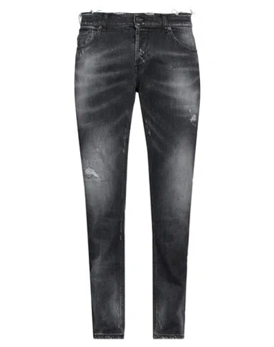 Dondup Man Jeans Black Size 35 Cotton, Elastane