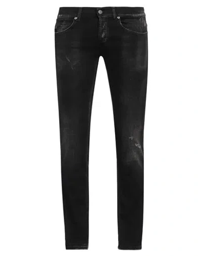 Dondup Man Jeans Black Size 32 Cotton, Elastane