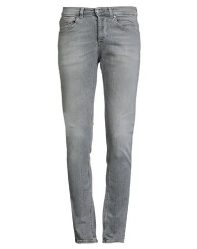Dondup Man Jeans Black Size 32 Organic Cotton, Recycled Elastane In Gray