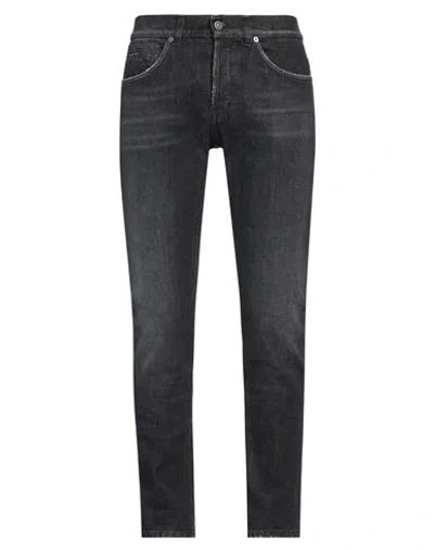 DONDUP DONDUP MAN JEANS BLACK SIZE 35 COTTON, ELASTANE