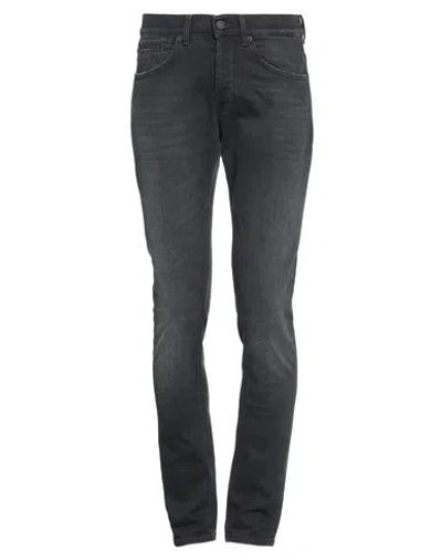 Dondup Man Jeans Black Size 35 Cotton, Elastane
