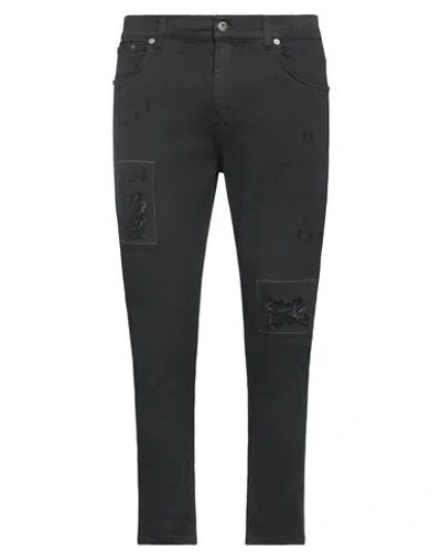 Dondup Man Jeans Black Size 35 Cotton, Elastomultiester, Elastane