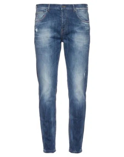 Dondup Man Jeans Blue Size 29 Cotton, Elastomultiester