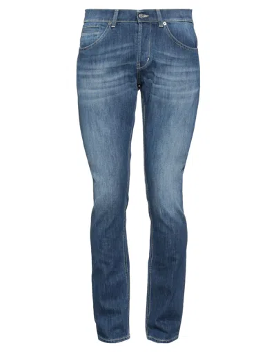 Dondup Man Jeans Blue Size 29 Cotton, Elastomultiester