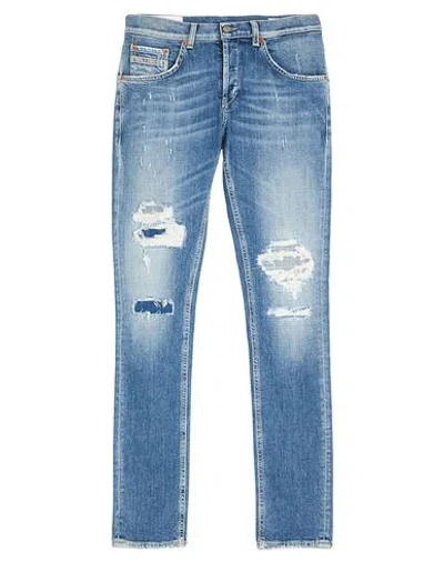 Dondup Man Jeans Blue Size 30 Organic Cotton, Recycled Elastane