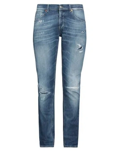 Dondup Man Jeans Blue Size 30 Organic Cotton, Recycled Elastane