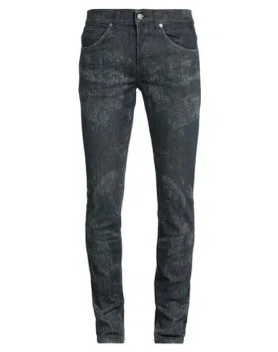 Dondup Man Jeans Blue Size 32 Cotton, Elastane In Gray