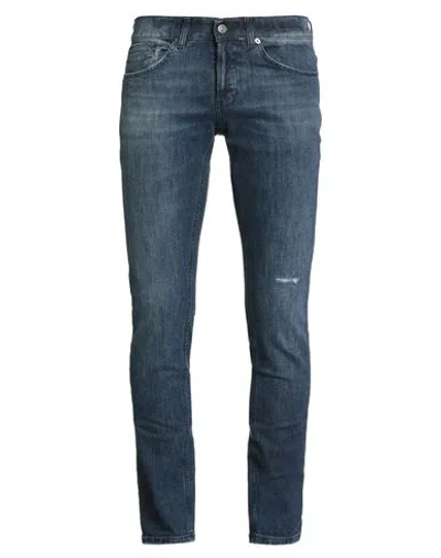 Dondup Man Jeans Blue Size 32 Cotton, Elastane
