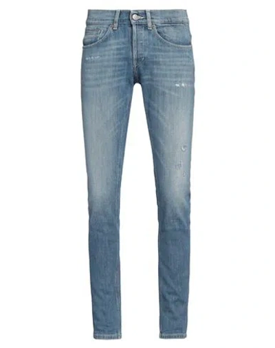 Dondup Man Jeans Blue Size 32 Cotton, Elastomultiester