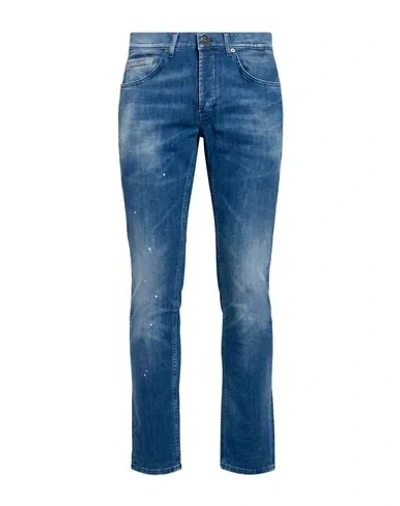 Dondup Man Jeans Blue Size 32 Cotton, Elastomultiester, Elastane