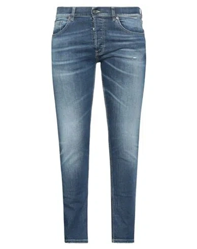 Dondup Man Jeans Blue Size 33 Cotton, Elastane