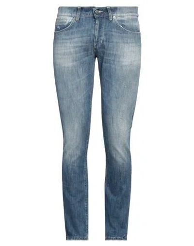 Dondup Man Jeans Blue Size 35 Cotton, Elastomultiester