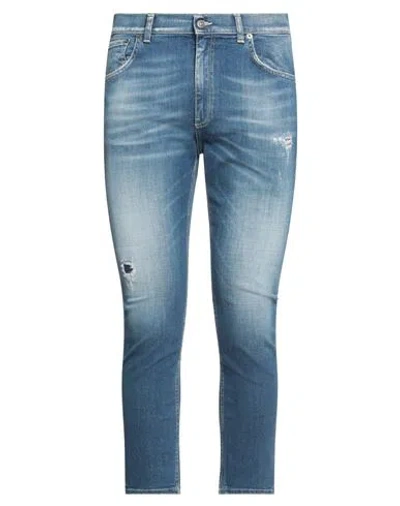 Dondup Man Jeans Blue Size 33 Organic Cotton, Elastane