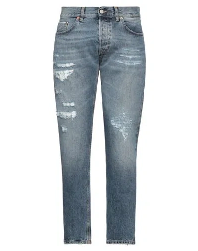 Dondup Man Denim Pants Blue Size 36 Cotton