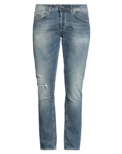 Dondup Man Jeans Blue Size 34 Cotton, Elastane