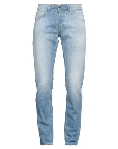 Dondup Man Jeans Blue Size 34 Cotton, Elastomultiester