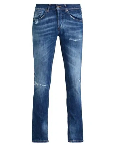 Dondup Stonewashed Slim-cut Jeans In Blue