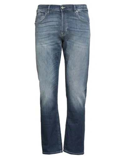 Dondup Man Jeans Blue Size 34 Cotton, Elastomultiester, Elastane