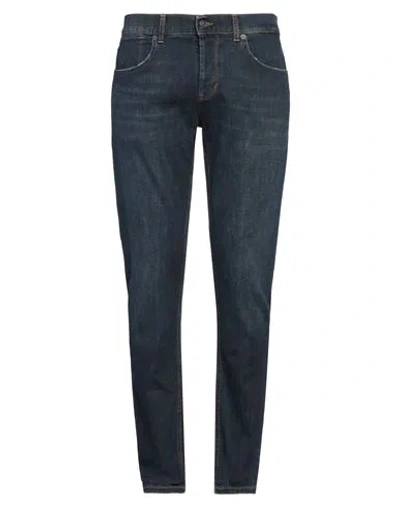 Dondup Man Jeans Blue Size 34 Cotton, Elastomultiester, Elastane