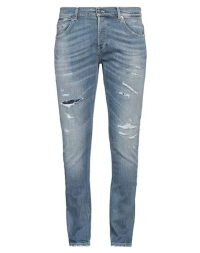 Dondup Man Jeans Blue Size 32 Organic Cotton, Elastane