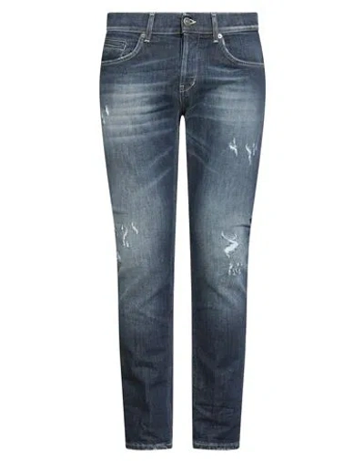 Dondup Man Jeans Blue Size 35 Cotton, Elastane