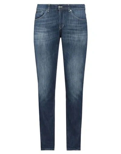 Dondup Man Jeans Blue Size 35 Cotton, Elastane
