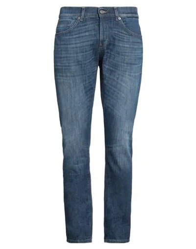 Dondup Man Jeans Blue Size 35 Cotton, Elastomultiester