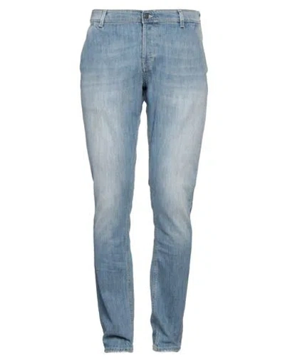 Dondup Man Jeans Blue Size 35 Cotton, Elastomultiester