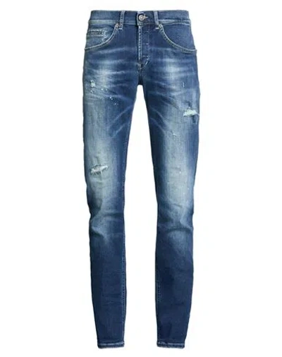 Dondup Man Jeans Blue Size 35 Cotton, Elastomultiester, Elastane