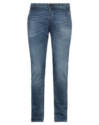 Dondup Man Jeans Blue Size 35 Cotton, Elastomultiester, Elastane