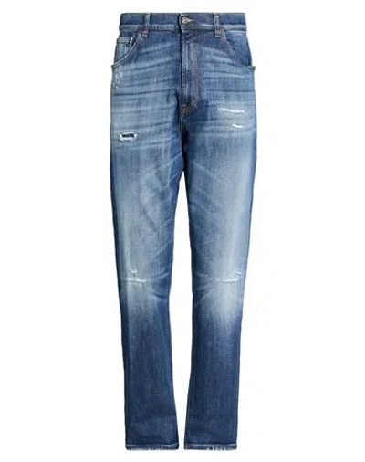 Dondup Man Jeans Blue Size 36 Cotton, Elastane