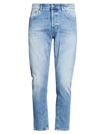 Dondup Man Jeans Blue Size 36 Cotton, Elastomultiester