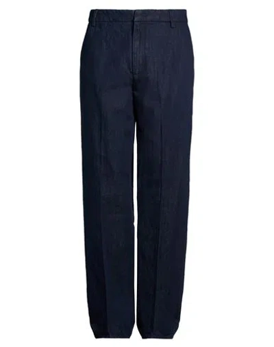 Dondup Man Jeans Blue Size 36 Cotton, Linen