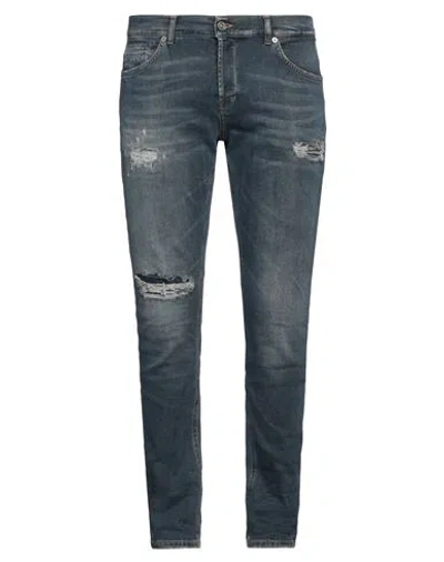 Dondup Man Jeans Blue Size 38 Cotton, Elastomultiester, Elastane