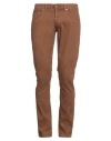 Dondup Man Jeans Brown Size 35 Cotton, Lyocell, Elastane