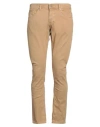Dondup Man Jeans Camel Size 35 Cotton, Lyocell, Elastane In Beige