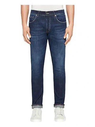 Pre-owned Dondup Man Jeans Gamba Dritta Denim 18236 In Blue