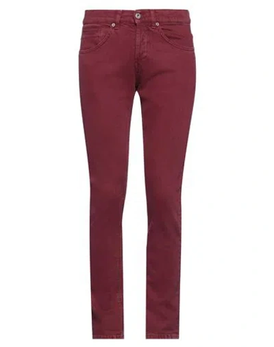 Dondup Man Jeans Garnet Size 29 Cotton, Elastane In Red