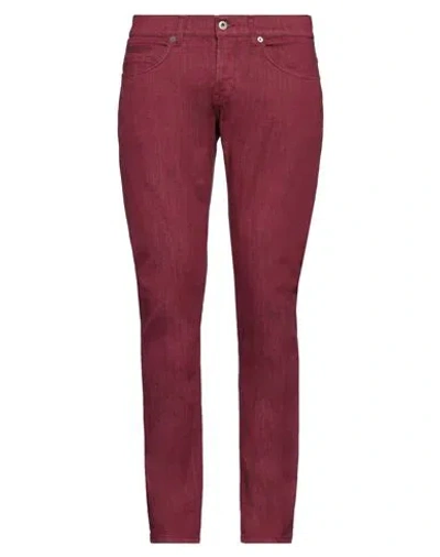 Dondup Man Jeans Garnet Size 33 Cotton, Polyester, Elastane In Red