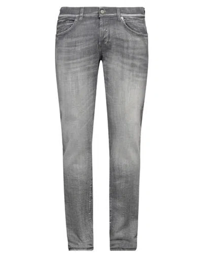 Dondup Man Jeans Grey Size 34 Organic Cotton, Recycled Elastane