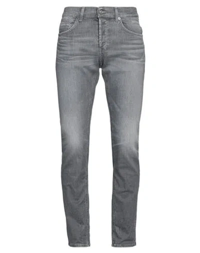 Dondup Man Jeans Grey Size 31 Organic Cotton, Recycled Elastane
