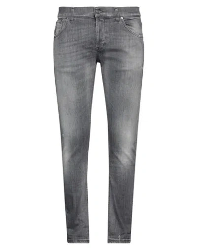 Dondup Man Jeans Grey Size 36 Cotton, Elastane
