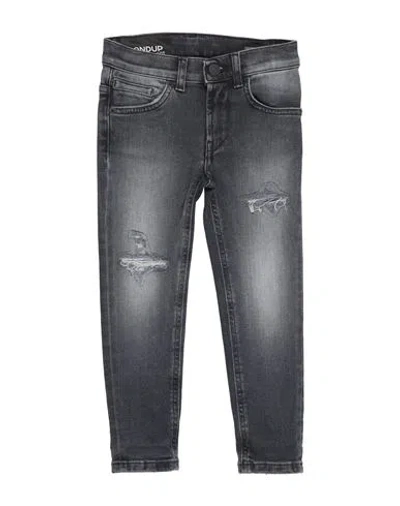 Dondup Babies'  Toddler Boy Jeans Grey Size 4 Cotton, Elastomultiester, Elastane