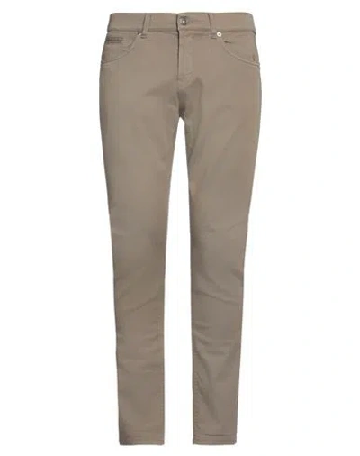 Dondup Man Jeans Khaki Size 30 Cotton, Elastomultiester, Elastane In Beige