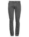Dondup Man Jeans Lead Size 34 Cotton, Elastane In Grey