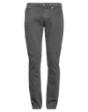 Dondup Man Jeans Lead Size 33 Cotton, Elastane In Grey