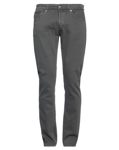 Dondup Man Jeans Lead Size 32 Cotton, Elastane In Grey