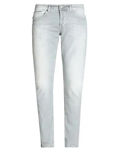 Dondup Man Jeans Light Grey Size 28 Cotton, Elastane