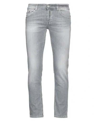 Dondup Man Jeans Light Grey Size 32 Organic Cotton, Elastane